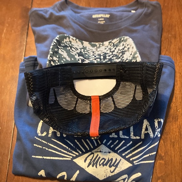 CAT merchandise lot 2 shirts one hat - Picture 2 of 4